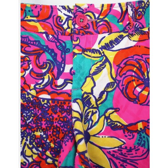 LILLY PULITZER Callahan Shorts Pink 100% Cotton - Picture 3 of 15